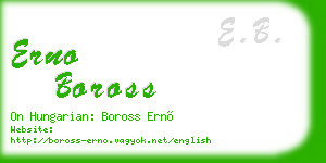 erno boross business card