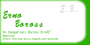 erno boross business card